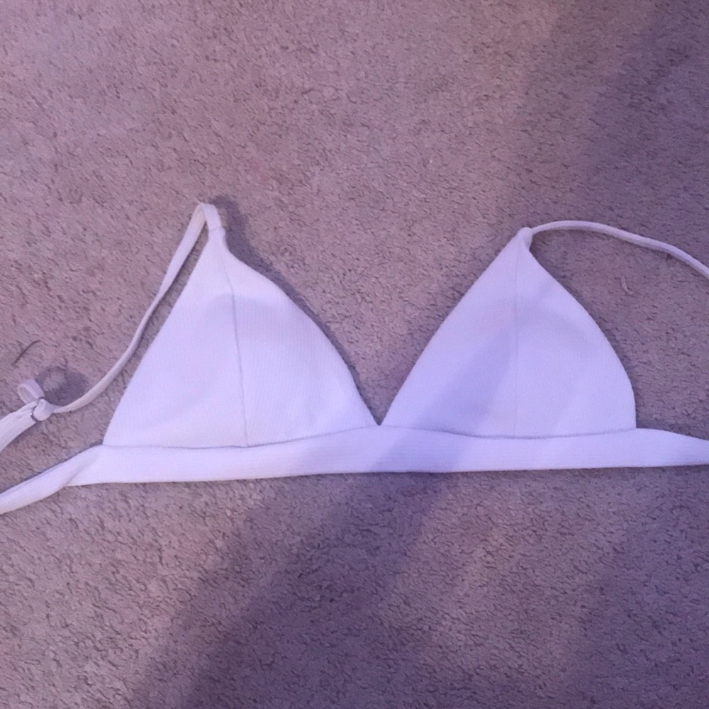 White bathing suit top